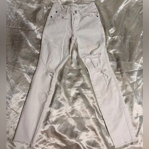 Distressed White Women’s Jeans